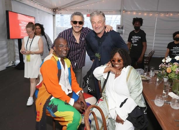 John Turturro, Alec Baldwin and Whoopi Goldberg attend the Tribeca Festival Welcome Lunch during the 2021 Tribeca Festival at Pier 76 on June 09,...