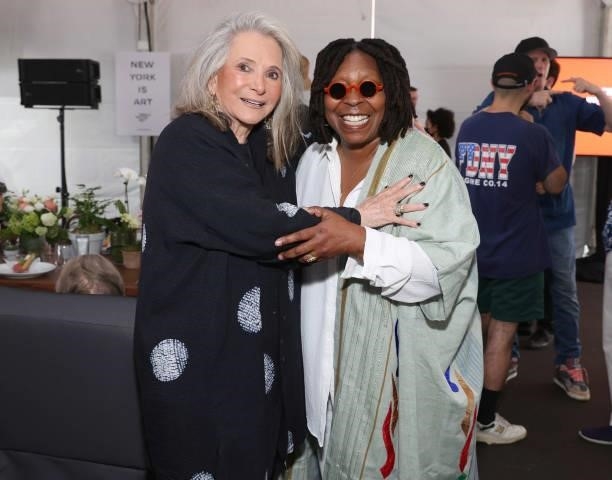 Sheila Nevins and Whoopi Goldberg attend the Tribeca Festival Welcome Lunch during the 2021 Tribeca Festival at Pier 76 on June 09, 2021 in New York...