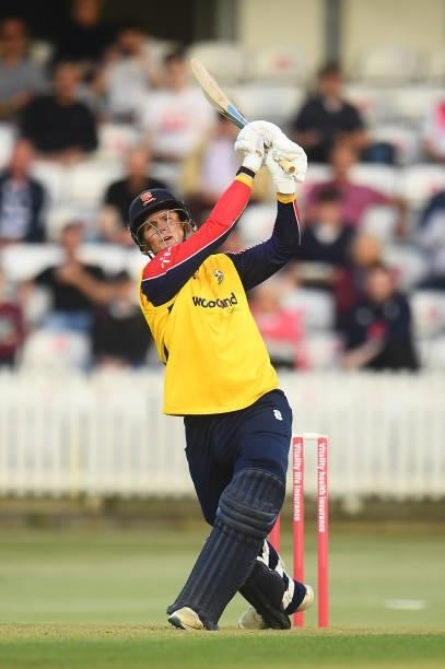 Michael Pepper of Essex plays a shot during the Vitality T20 Blast match between Somerset and Essex at The Cooper Associates County Ground on June...