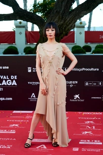 Chacha Huang attends 'Sevillanas de Brooklyn' premiere during the 24th Malaga Film Festival at the Miramar Hotel on June 09, 2021 in Malaga, Spain.