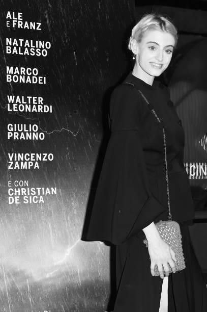 This image has been converted in black and white ] Actress Demetra Bellina attends the photocall of the movie "Comedians