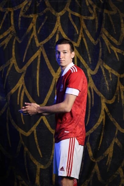 Denis Makarov of Russia poses during the official UEFA Euro 2020 media access day at The Novogorsk Training Center on June 08, 2021 in Moscow, Russia.