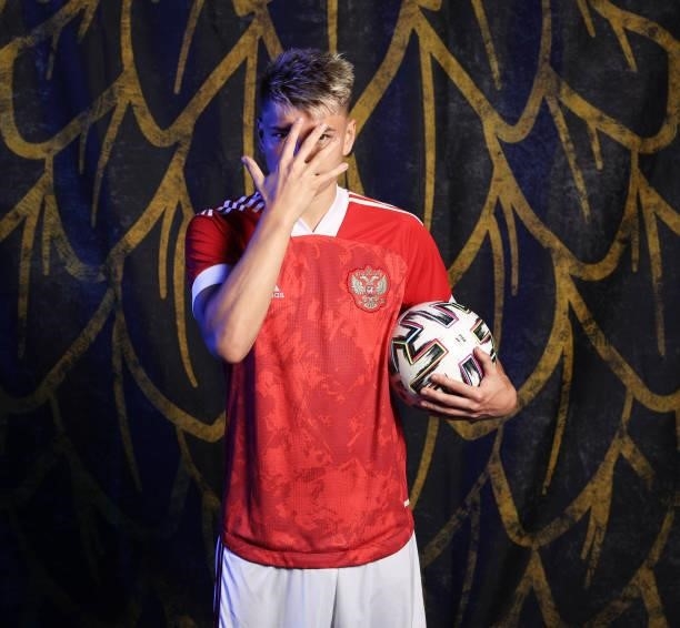 Andrei Mostovoy of Russia poses during the official UEFA Euro 2020 media access day at The Novogorsk Training Center on June 08, 2021 in Moscow,...