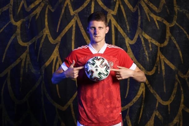 Igor Diveev of Russia poses during the official UEFA Euro 2020 media access day at The Novogorsk Training Center on June 08, 2021 in Moscow, Russia.