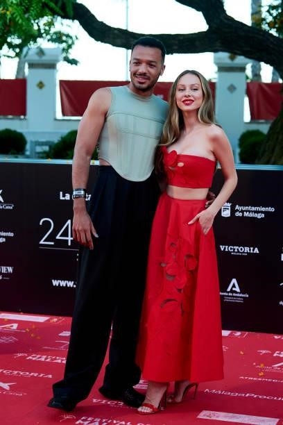 Sergio Momo and Esther Exposito attend 'Sevillanas de Brooklyn' premiere during the 24th Malaga Film Festival at the Miramar Hotel on June 09, 2021...