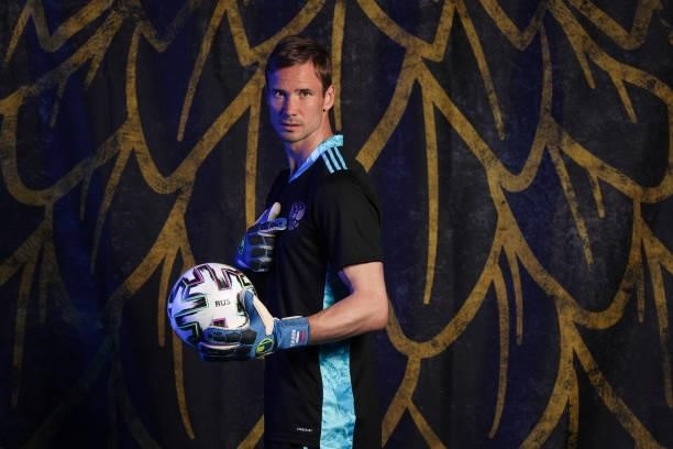Anton Shunin of Russia poses during the official UEFA Euro 2020 media access day at The Novogorsk Training Center on June 08, 2021 in Moscow, Russia.