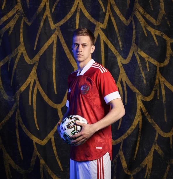 Daniil Fomin of Russia poses during the official UEFA Euro 2020 media access day at The Novogorsk Training Center on June 08, 2021 in Moscow, Russia.