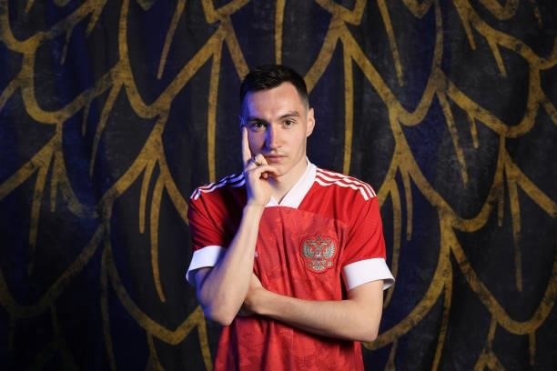 Vyacheslav Karavaev of Russia poses during the official UEFA Euro 2020 media access day at The Novogorsk Training Center on June 08, 2021 in Moscow,...
