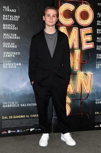 Giulio Pranno attends the photocall of the movie "Comedians