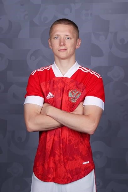 Maksim Mukhin of Russia poses during the official UEFA Euro 2020 media access day at The Novogorsk Training Centre on June 08, 2021 in Moscow, Russia.