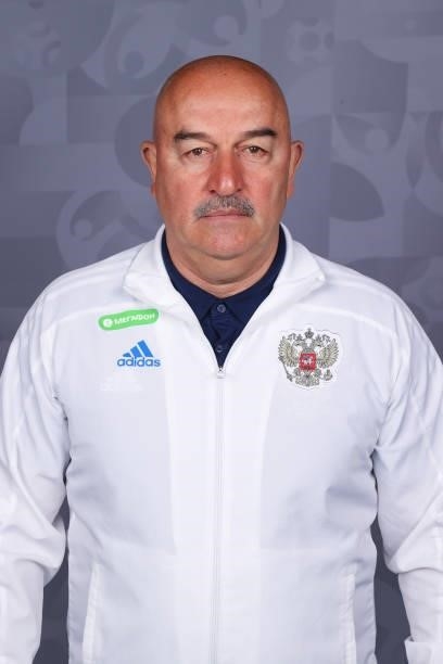 Stanislav Cherchesov, Head Coach of Russia poses during the official UEFA Euro 2020 media access day at The Novogorsk Training Centre on June 08,...