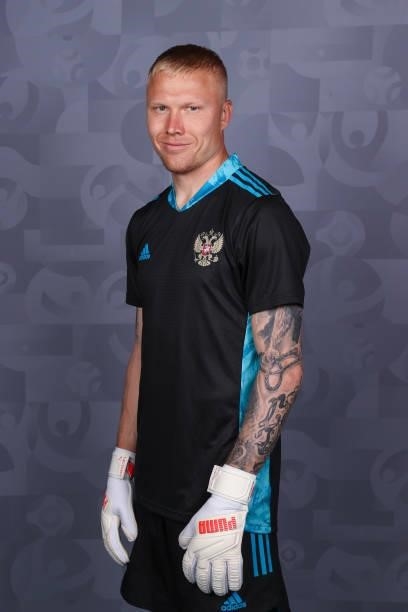 Yuri Dyupin of Russia poses during the official UEFA Euro 2020 media access day at The Novogorsk Training Centre on June 08, 2021 in Moscow, Russia.