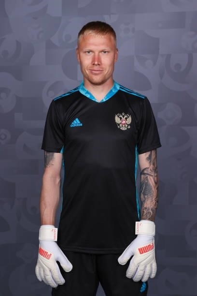 Yuri Dyupin of Russia poses during the official UEFA Euro 2020 media access day at The Novogorsk Training Centre on June 08, 2021 in Moscow, Russia.