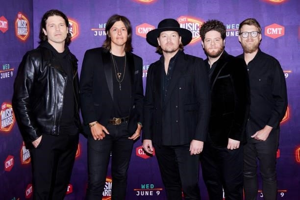 In this image, released on June 9th NEEDTOBREATHE poses for the 2021 CMT Music Awards at The Bonnaroo Farm in Manchester, Tennessee broadcast on June...
