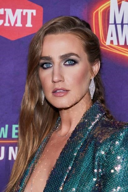 In this image released on June 9th Ingrid Andress attends the 2021 CMT Music Awards in Nashville, Tennessee broadcast on June 9, 2021.