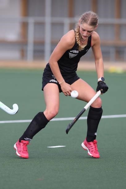 Katie Doar of the New Zealand Women's squad for Tokyo trains during the New Zealand Hockey team announcement at the National Hockey Centre on June...