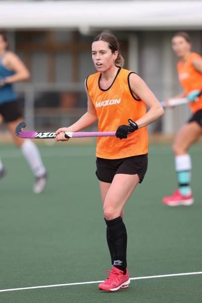 Samantha Charlton of the New Zealand Women's squad for Tokyo trains during the New Zealand Hockey team announcement at the National Hockey Centre on...
