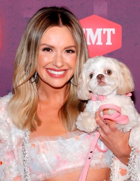 Carly Pearce and June attend the 2021 CMT Music Awards at Bridgestone Arena on June 09, 2021 in Nashville, Tennessee.