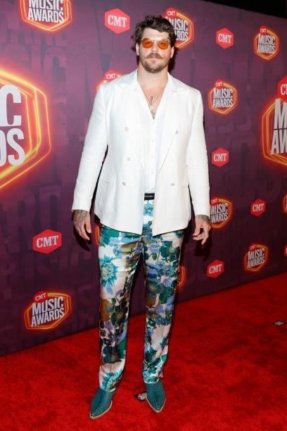 Taylor Lewan attends the 2021 CMT Music Awards at Bridgestone Arena on June 09, 2021 in Nashville, Tennessee.