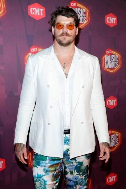 Taylor Lewan attends the 2021 CMT Music Awards at Bridgestone Arena on June 09, 2021 in Nashville, Tennessee.