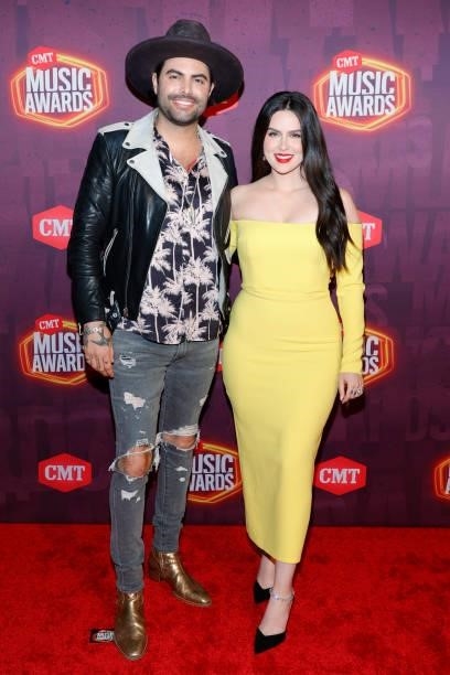 Niko Moon and Anna Moon attend the 2021 CMT Music Awards at Bridgestone Arena on June 09, 2021 in Nashville, Tennessee.