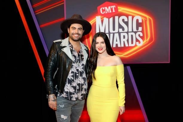 Niko Moon and Anna Moon attend the 2021 CMT Music Awards at Bridgestone Arena on June 09, 2021 in Nashville, Tennessee.