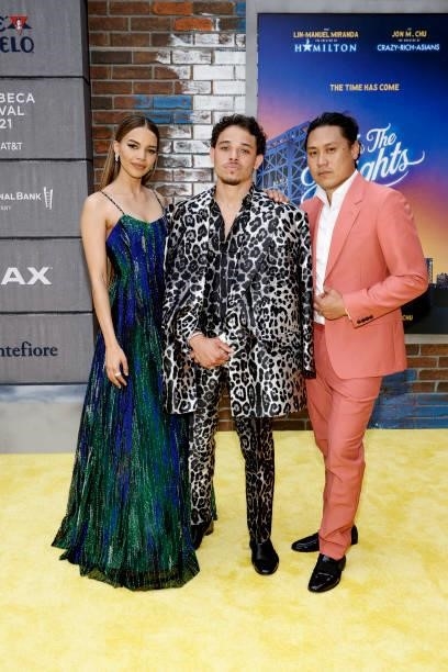 Leslie Grace, Anthony Ramos and Jon M. Chu attend the "In The Heights