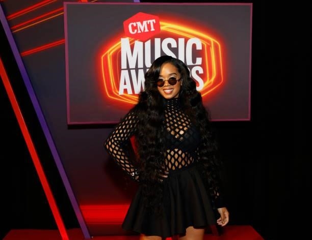 Attends the 2021 CMT Music Awards at Bridgestone Arena on June 09, 2021 in Nashville, Tennessee.