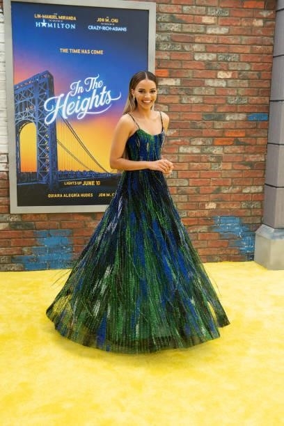 Leslie Grace attends the opening night premiere of 'In The Heights' during 2021 Tribeca Festival at United Palace Theater on June 09, 2021 in New...