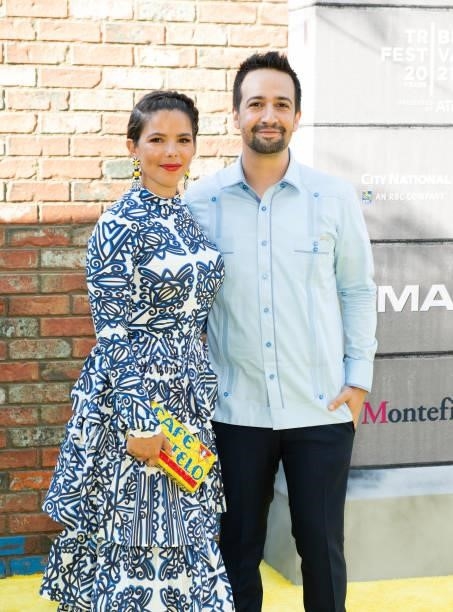 Vanessa Nadal and Lin Manuel-Miranda attend the opening night premiere of 'In The Heights' during 2021 Tribeca Festival at United Palace Theater on...