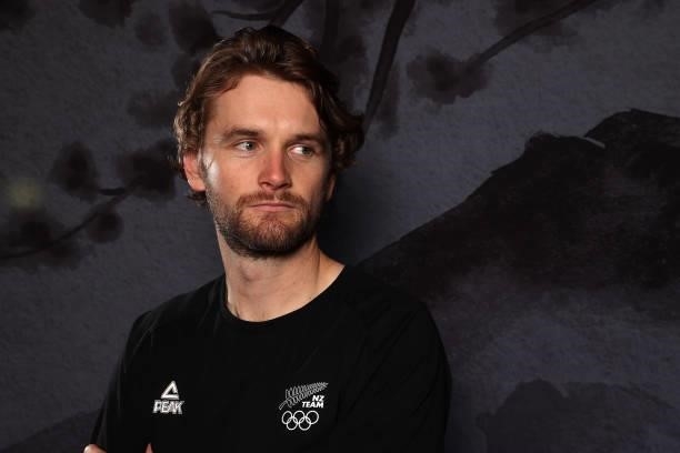 Blair Tarrant poses during the New Zealand Hockey team announcement at the National Hockey Centre on June 10, 2021 in Auckland, New Zealand.