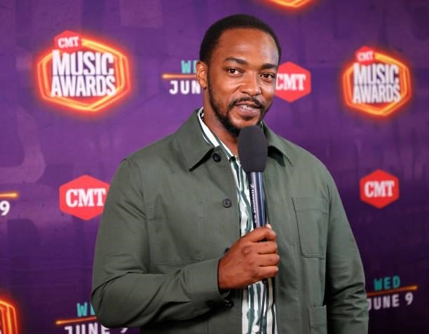 Anthony Mackie attends the 2021 CMT Music Awards at Bridgestone Arena on June 09, 2021 in Nashville, Tennessee.