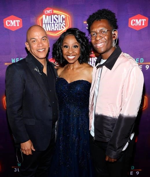 Rickey Minor, Gladys Knight and Breland attend the 2021 CMT Music Awards at Bridgestone Arena on June 09, 2021 in Nashville, Tennessee.