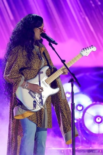 Performs onstage for the 2021 CMT Music Awards at Bridgestone Arena on June 09, 2021 in Nashville, Tennessee.