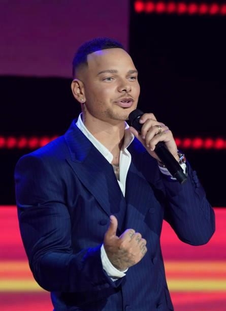 Kane Brown speaks onstage for the 2021 CMT Music Awards at Bridgestone Arena on June 09, 2021 in Nashville, Tennessee.