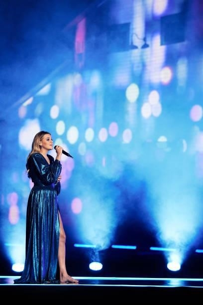 In this image released on June 9th 2021, Kelsea Ballerini performs onstage for the 2021 CMT Music Awards at the Park at Harlinsdale Farm in Franklin,...