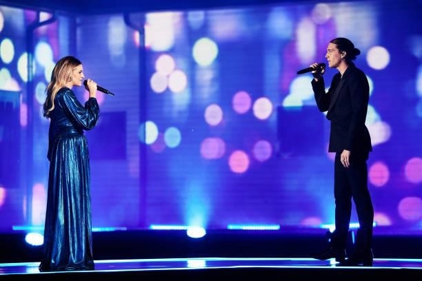 In this image released on June 9th 2021, Kelsea Ballerini and Paul Klein perform onstage for the 2021 CMT Music Awards at the Park at Harlinsdale...