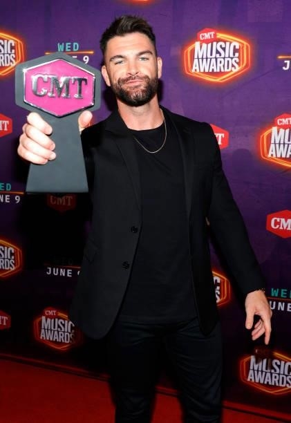 Dylan Scott wins Breakthrough Video of the Year for the 2021 CMT Music Awards at Bridgestone Arena on June 09, 2021 in Nashville, Tennessee.