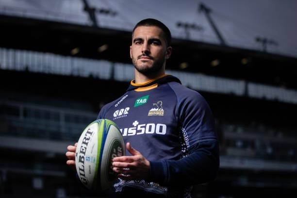 Tom Wright poses for a portrait during an ACT Brumbies Super Rugby Trans-Tasman captain's run at GIO Stadium on June 10, 2021 in Canberra, Australia.