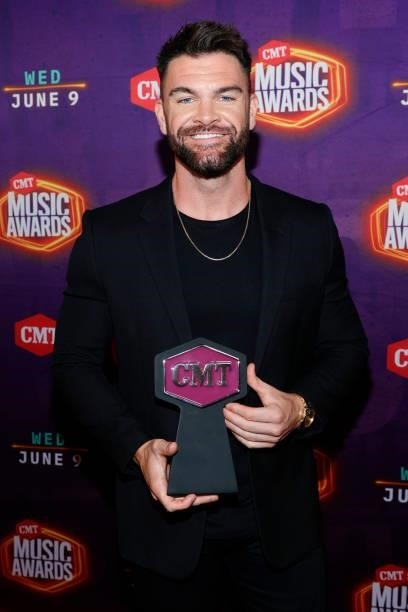 Dylan Scott wins Breakthrough Video of the Year for the 2021 CMT Music Awards at Bridgestone Arena on June 09, 2021 in Nashville, Tennessee.