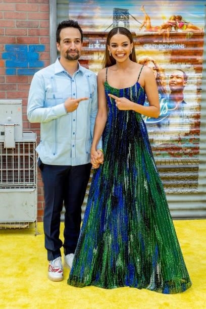 Lin-Manuel Miranda and Leslie Grace attend "In The Heights