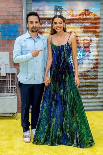 Lin-Manuel Miranda and Leslie Grace attend "In The Heights