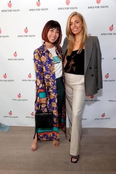 Michelle Hanabusa and Katherine Cost attend the APEX for Youth 29th annual Inspiration Awards on June 09, 2021 in Beverly Hills, California.