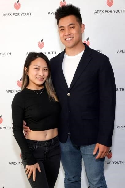 Maggie Chu and Ryan Pham attend the APEX for Youth 29th annual Inspiration Awards on June 09, 2021 in Beverly Hills, California.