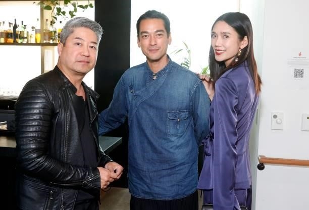George Yang, Tenzin Wild and Tao Okamoto attend the APEX for Youth 29th annual Inspiration Awards on June 09, 2021 in Beverly Hills, California.