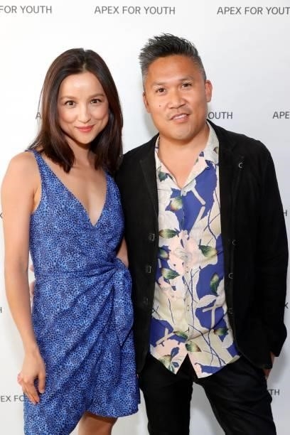 Alice Rehemutula and Dante Basco attend the APEX for Youth 29th annual Inspiration Awards on June 09, 2021 in Beverly Hills, California.