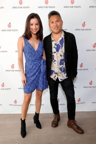 Alice Rehemutula and Dante Basco attend the APEX for Youth 29th annual Inspiration Awards on June 09, 2021 in Beverly Hills, California.