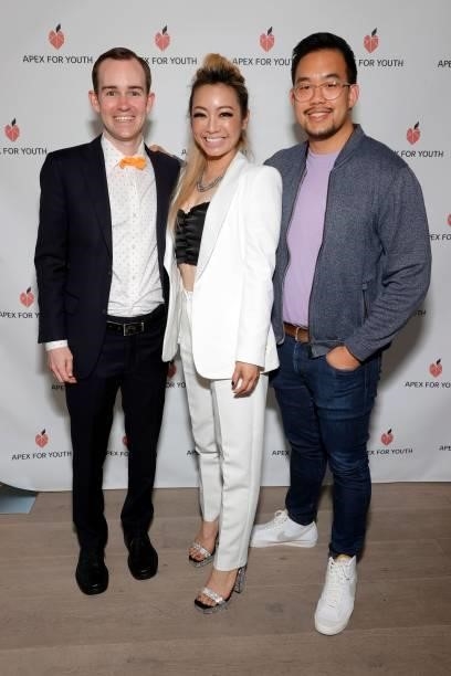 Will Harrel, Calista Wu and George Ko attend the APEX for Youth 29th annual Inspiration Awards on June 09, 2021 in Beverly Hills, California.