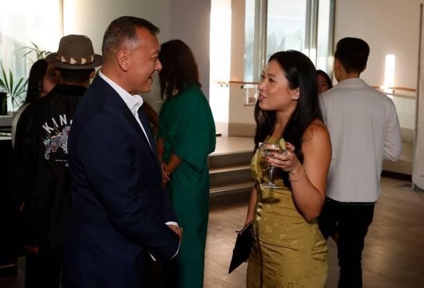 Joe Zee and Gina Lin attend the APEX for Youth 29th annual Inspiration Awards on June 09, 2021 in Beverly Hills, California.