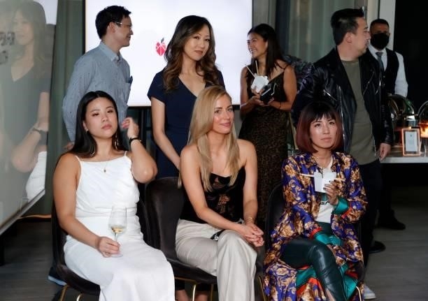 Emily Tan, Annie Chen, Katherine Cost and Michelle Hanabusa attend the APEX for Youth 29th annual Inspiration Awards on June 09, 2021 in Beverly...